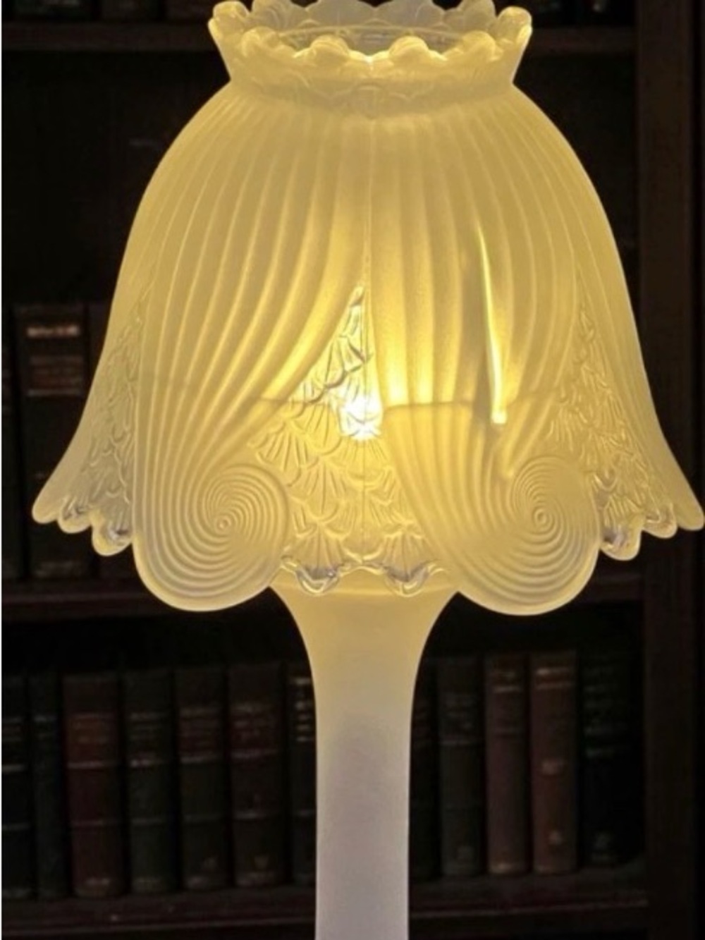 & Other Stories Frosted Cream Glass Table Lamp